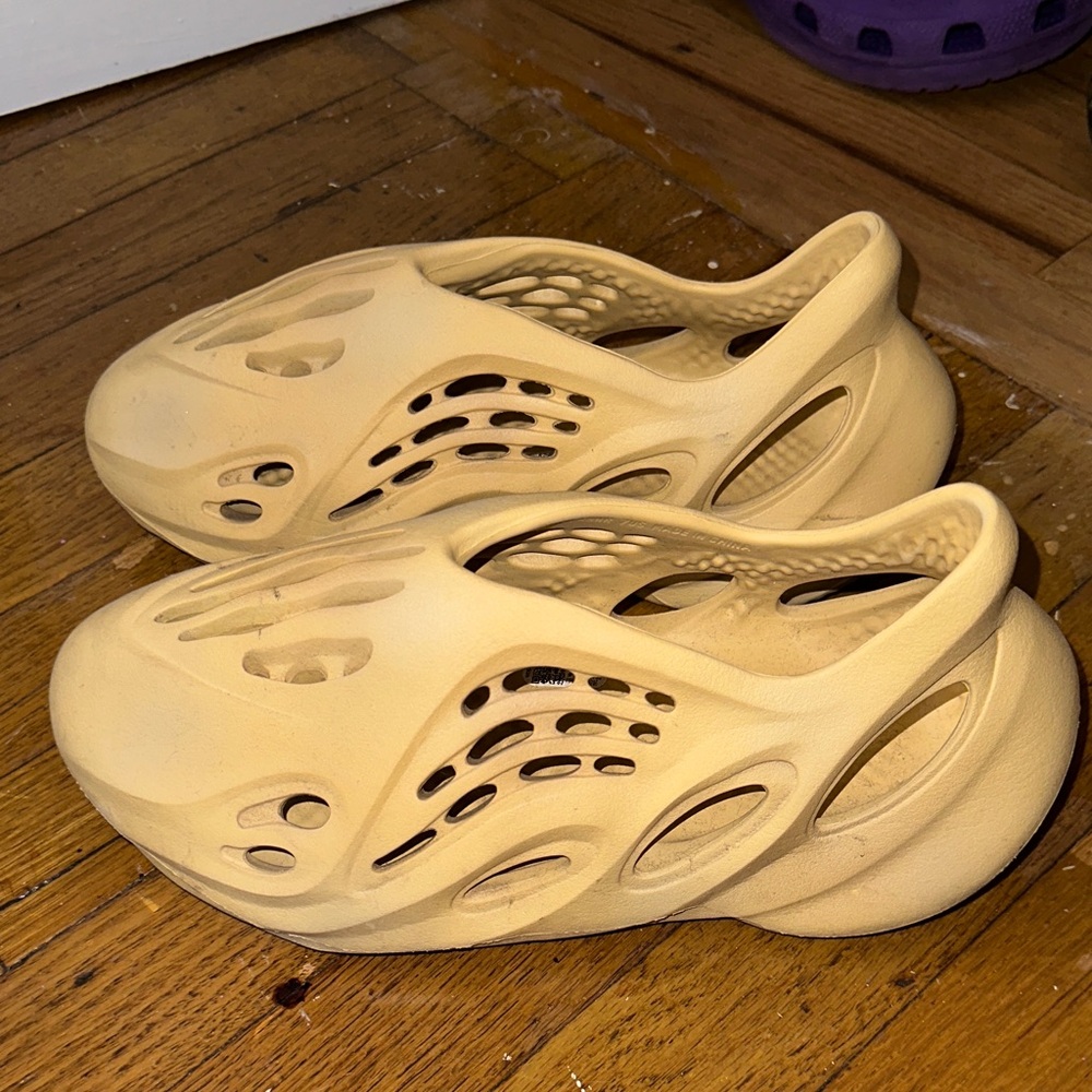 Beige Foam Yeezy Slip-On Clogs